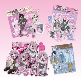 上岸domi贴纸包新款恶魔女仆人物甜亚风diy装饰素材甜酷韩国平替