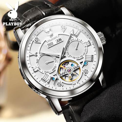 花花公子playboy手表多功能全自动机械表士手表