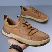 男士 鞋 休闲皮鞋 小白鞋 头层牛皮新款 百搭男鞋 真皮男款 潮流小丑鞋 子