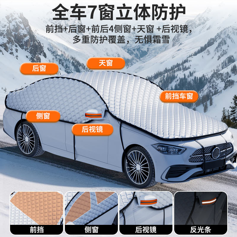 汽车遮阳挡车衣车罩防晒雪挡前挡风玻璃遮阳板伞小车用车窗遮光帘