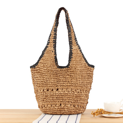 New woven bag casual beach vacation Instagram style versatil