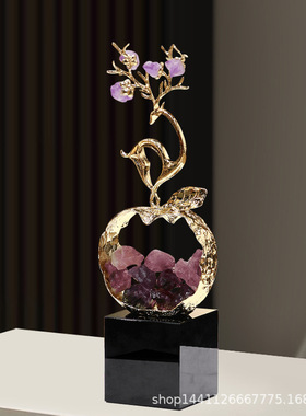 现代简约轻奢水晶苹果摆件客厅酒柜书柜电视柜玄关柜装饰品送礼品