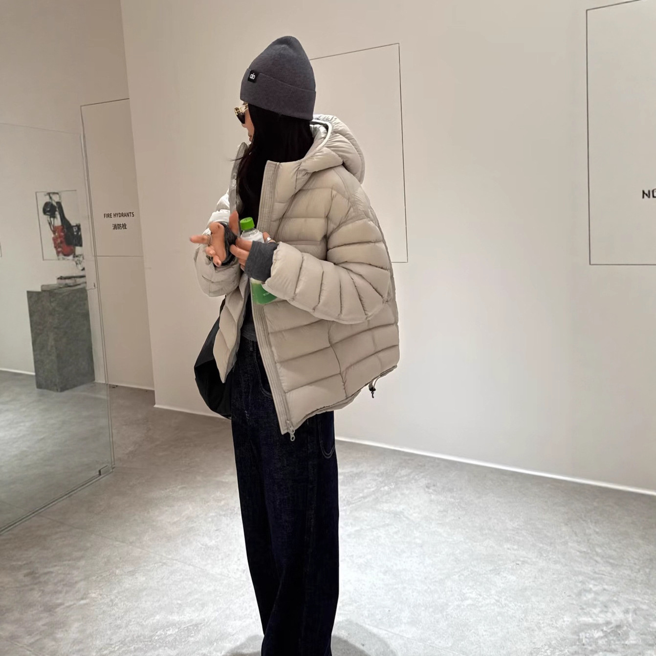 大头花25新款排骨泡芙羽绒服女短款连帽加绒显瘦排骨款90白鸭绒