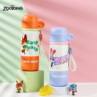 正版 迪士尼疯狂动物城朱迪尼克保温水杯316学生男女户外杯子530ml