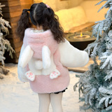 女童加绒加厚外套冬装2025新款儿童洋气可爱女孩超好看冬款毛毛衣，童装外套，祺妙童装
