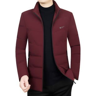 高端2025冬季新款立领白鸭绒男士羽绒服青中年加厚保暖休闲档外套