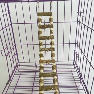 鹦鹉吊桥 云梯 鸟玩具 花椒木攀爬梯 啃咬玩具 彩色秋千 鸟笼用品