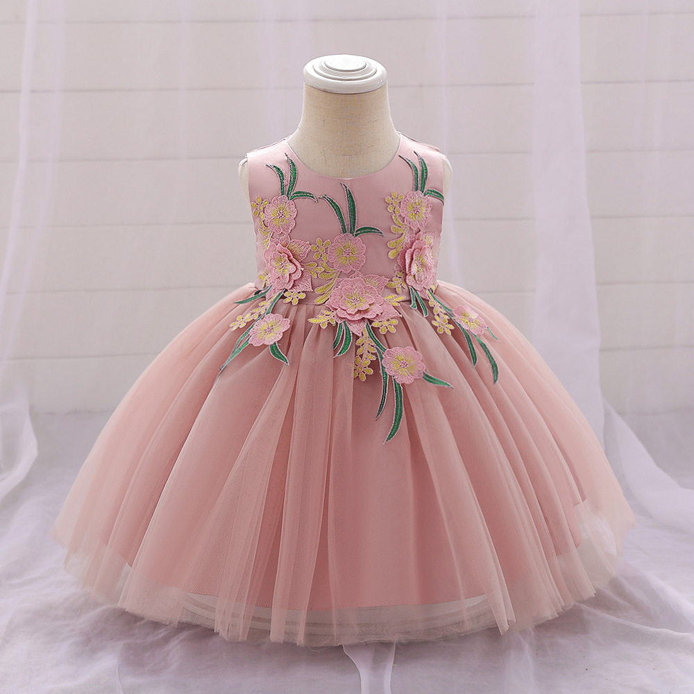 公主裙婴儿欧美生日礼服裙网纱