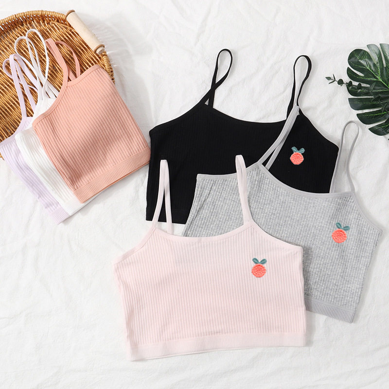 女童内衣发育期小学生初中生女孩胸罩儿童裹胸纯棉小背心少女抹胸