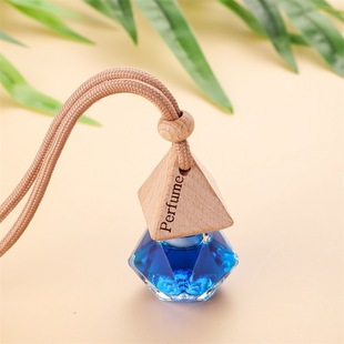 挂绳车载香薰玻璃木盖香薰汽车挂绳室内挂件空气清新剂