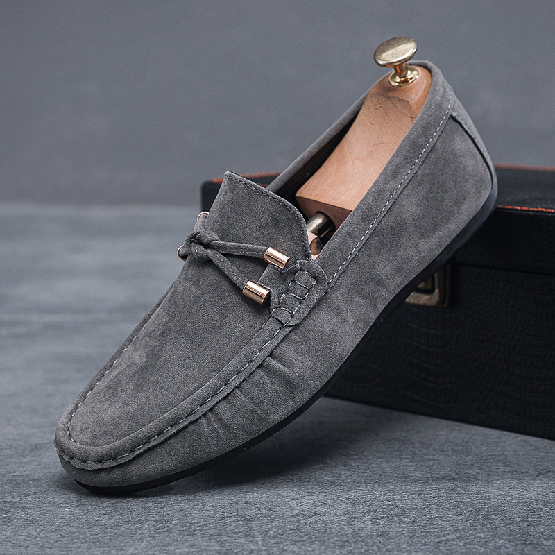 豆豆鞋一脚蹬男士鞋  lazy soft driving leisure leather shoes