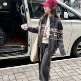 女童毛衣外套2025年秋季新款中大童休闲提花针织开衫春秋外穿上衣，童装毛衣，祺儿童装