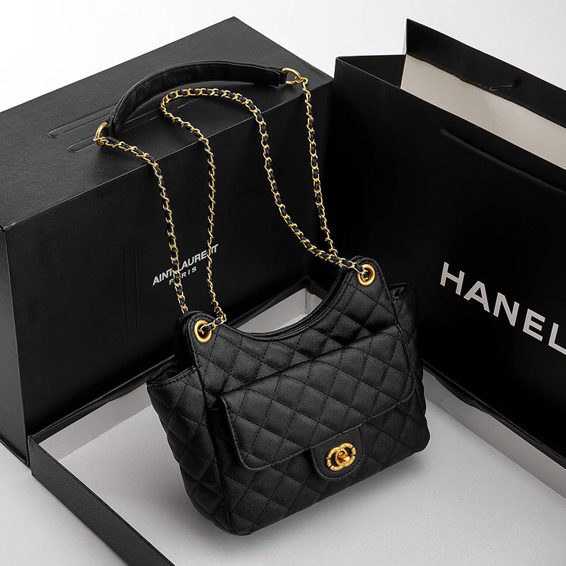 品牌小香风新款菱格链条包肩斜挎包鱼子酱天猫精灵轻奢女包