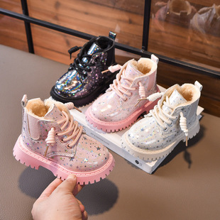 Toddler Baby Boy Girl Martin Boots Warm Shoes马丁靴软底保暖
