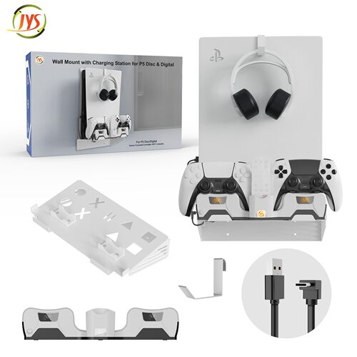 PS5精英手柄充电座PS5主机墙挂支架PS5手柄座充耳机挂架JYS-P5181