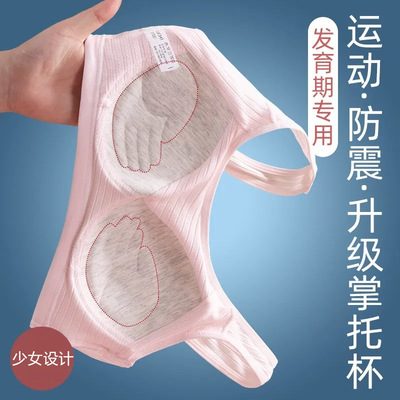 少女发育期抹胸内衣小背心纯棉