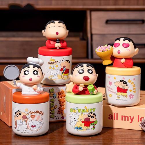 正版蜡笔小新316迷你保温杯女生口袋杯情侣水杯子生日礼物160ml