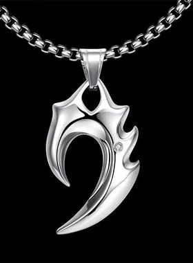 狼牙项链ins钛钢吊坠嘻哈