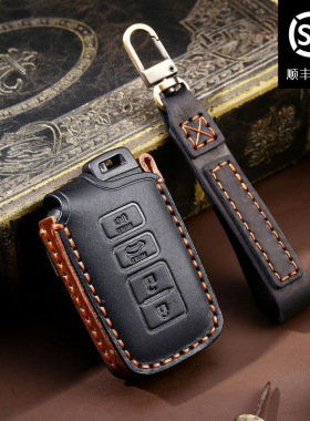 适用于丰田钥匙套TOYOTA北美车型专用汽车钥匙保护外壳真皮手工