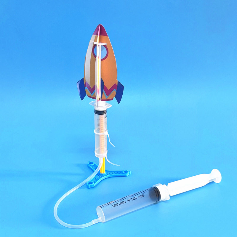 小学六年级科学实验配套材料科技小制作科教自制diy手工针筒火箭