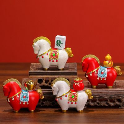 正版国潮马上有钱发财元宝摆件