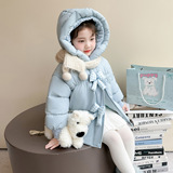 蓝色棉衣+小狗娃娃