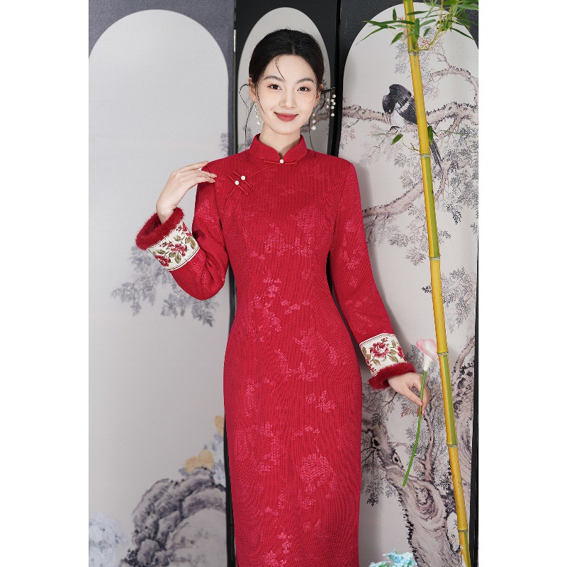 女新结婚红色旗袍小个子旗袍