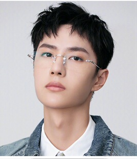 近视眼镜深圳工厂 商务绅士新款 纯钛超轻无框眼镜架王一博同款 时尚