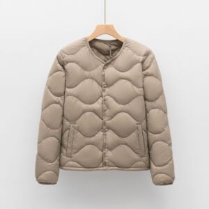 平湖休闲羽绒服圆领白鸭绒