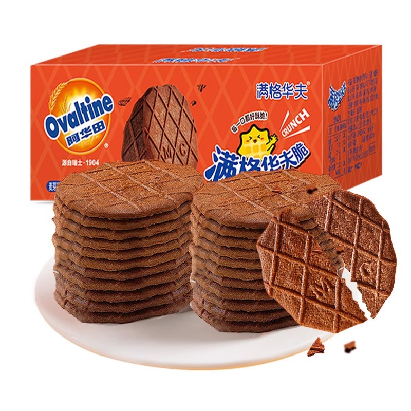 阿华田华夫脆饼干公室解馋小零食