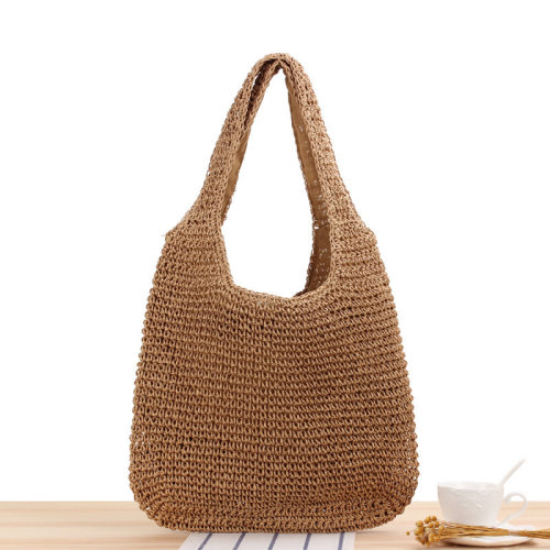 Handmade crochet beach women's bag casual shoulder large cap
