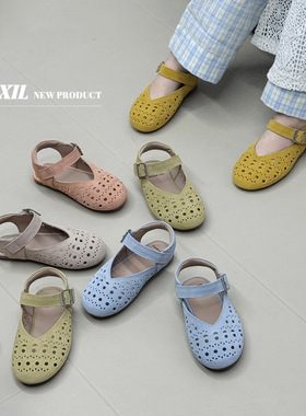 17th second女童鞋子夏季浅口玛丽珍公主单鞋儿童软底包头凉鞋
