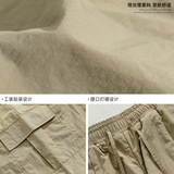 工装裤秋季新款山系轻薄宽松打褶设计休闲长裤子装K2147-P55控88，男装休闲裤，电商A362