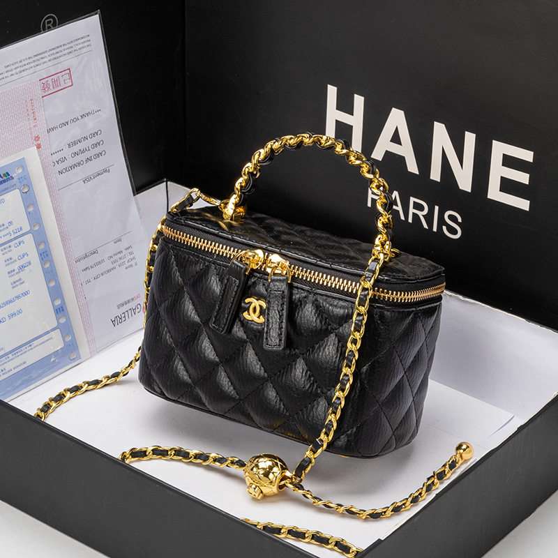 轻奢小香风新款盒子包包女士手提包时尚菱格链条包百搭肩斜挎女包