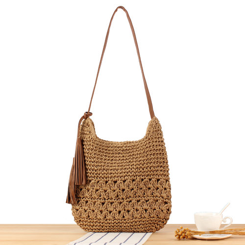 New Summer Retro Beach Vacation Photo Woven Bag Daily Casual
