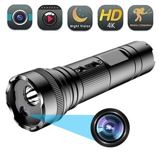 4K Mini Camera HD Flashlight Bicycle Helmet Driving Recorder