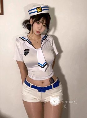 女团主播海军风打歌服辣妹jk制服纯欲紧身包臀网红学院水手服套装