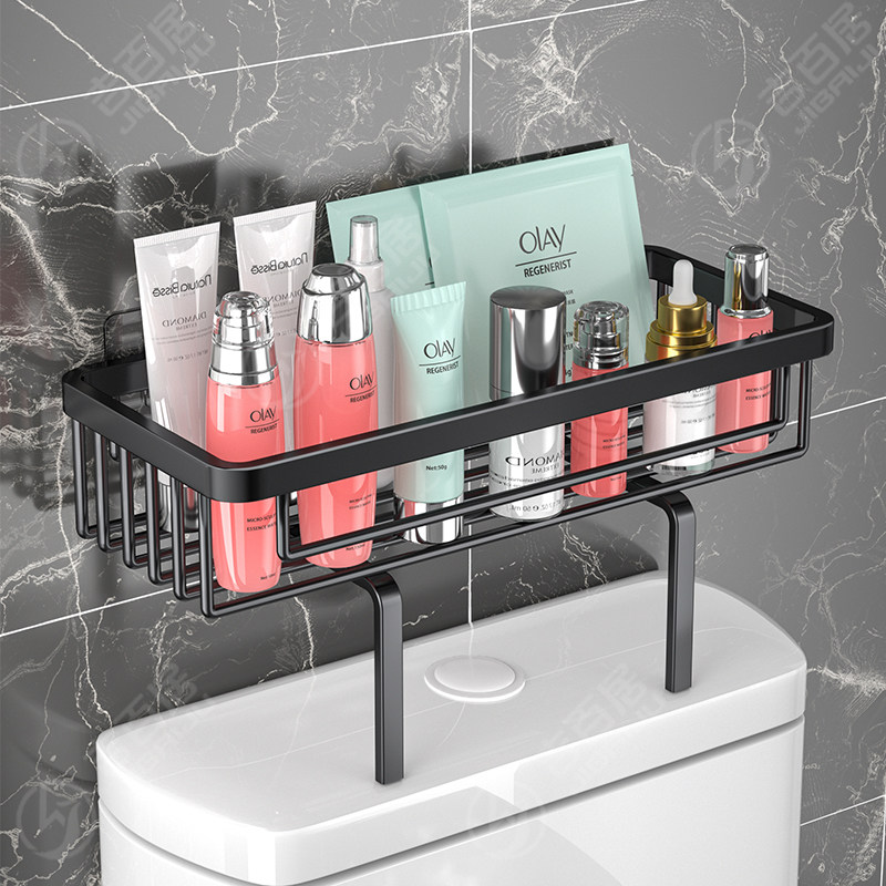 4X6A4X6A吉百居免打孔浴室卫生间抽水马桶水箱上方置物架后方纸巾