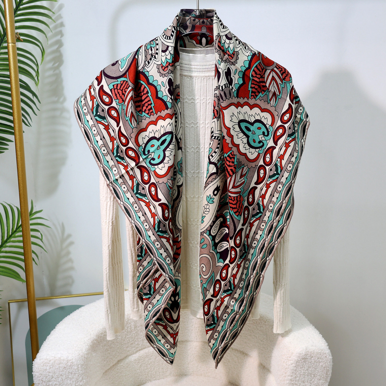 秋冬新款老钱风双面印花卷边羊毛围巾大方巾护颈围脖旗袍礼服披肩,服饰配件/皮带/帽子/围巾,围巾/丝巾/披肩,淘宝优惠券,粉丝福利购,淘宝优惠卷