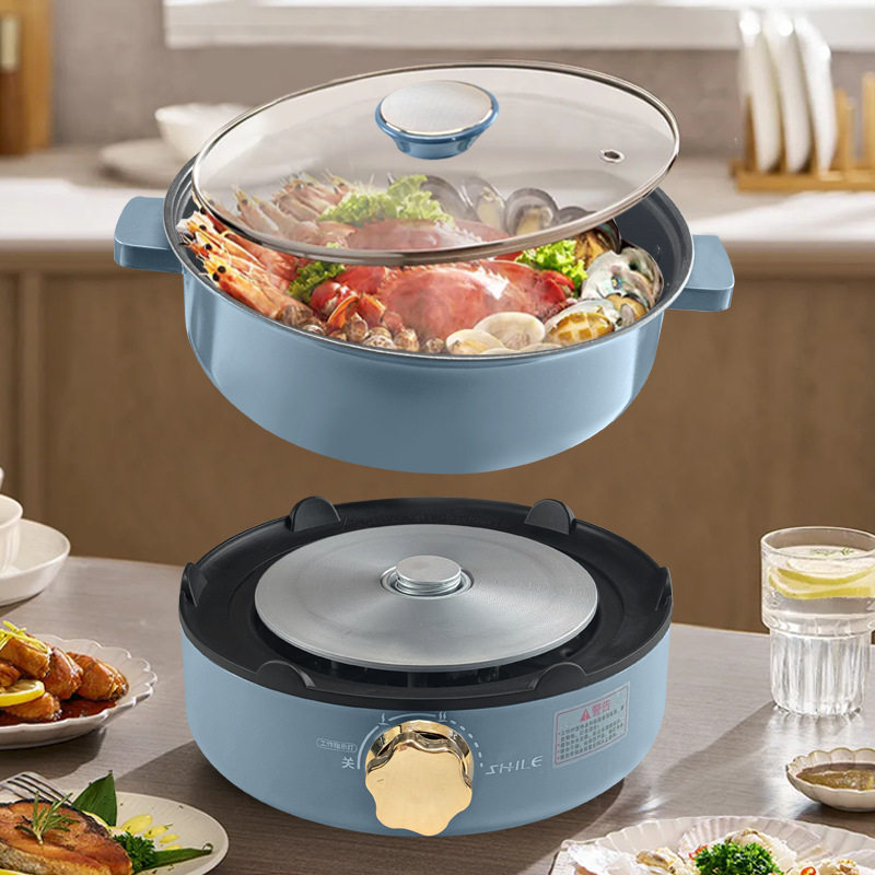 小火锅家用小型迷你双人多人单人分体分离式电热锅电煮锅2一3人插