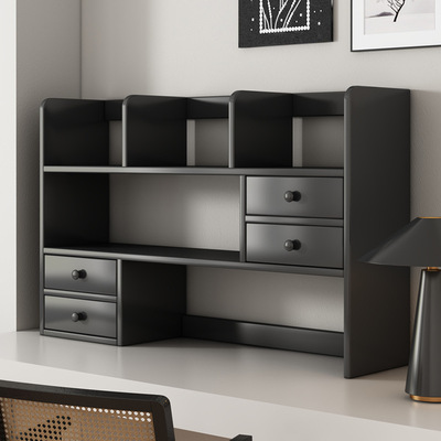 新款黑色现代小书架立架置物架