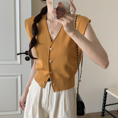 质感坎肩马甲背心法式