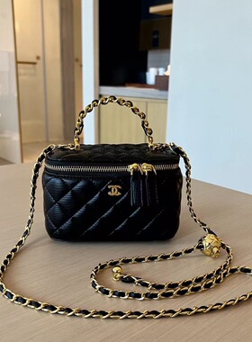 品牌轻奢女士包包小香风链条盒子包真皮菱格包时尚肩斜挎包女包