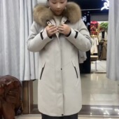 青根雕派克服女潮冬2023一体可拆卸内胆狐狸毛真皮草外套潮牌皮草