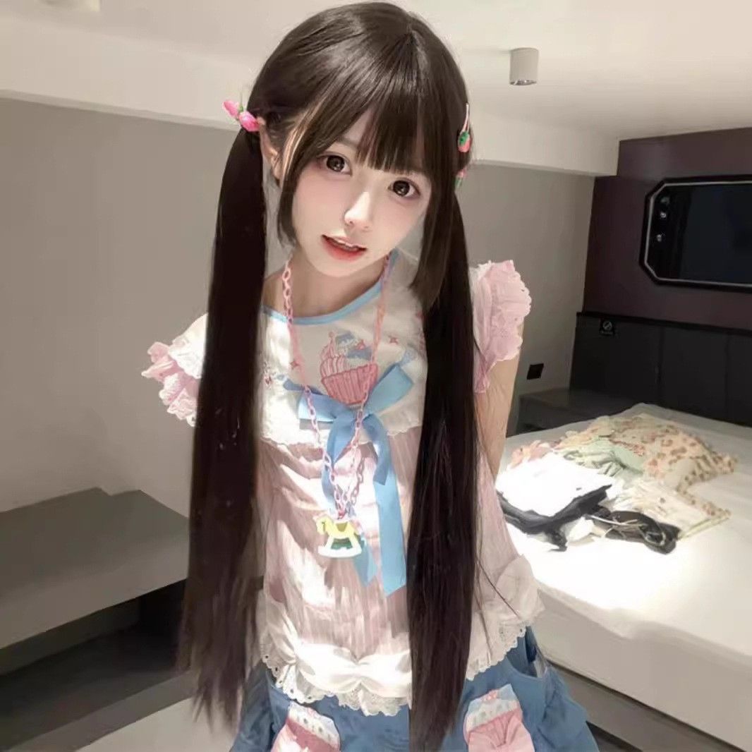 可秀假发全头套发长款80cm直发蓬松整顶自然无痕龄少萝同款假发