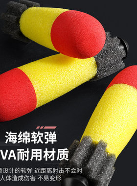 EVA海绵弹六联榴弹炮军事模型炮弹火箭炮炮弹双连发喷子儿童玩具