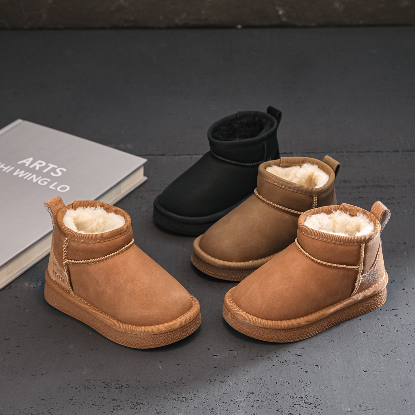 儿童雪地靴冬季加厚大棉女童短靴加绒保暖防寒棉鞋防滑防水小童鞋