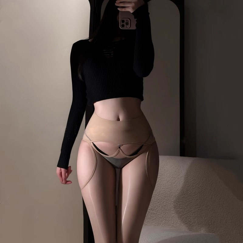 2025性感肉色极光油亮丝袜女薄款四面镂空纽扣可拆黑丝油光连裤袜,女士内衣/男士内衣/家居服,连裤袜/打底袜,淘宝优惠券,粉丝福利购,淘宝优惠卷