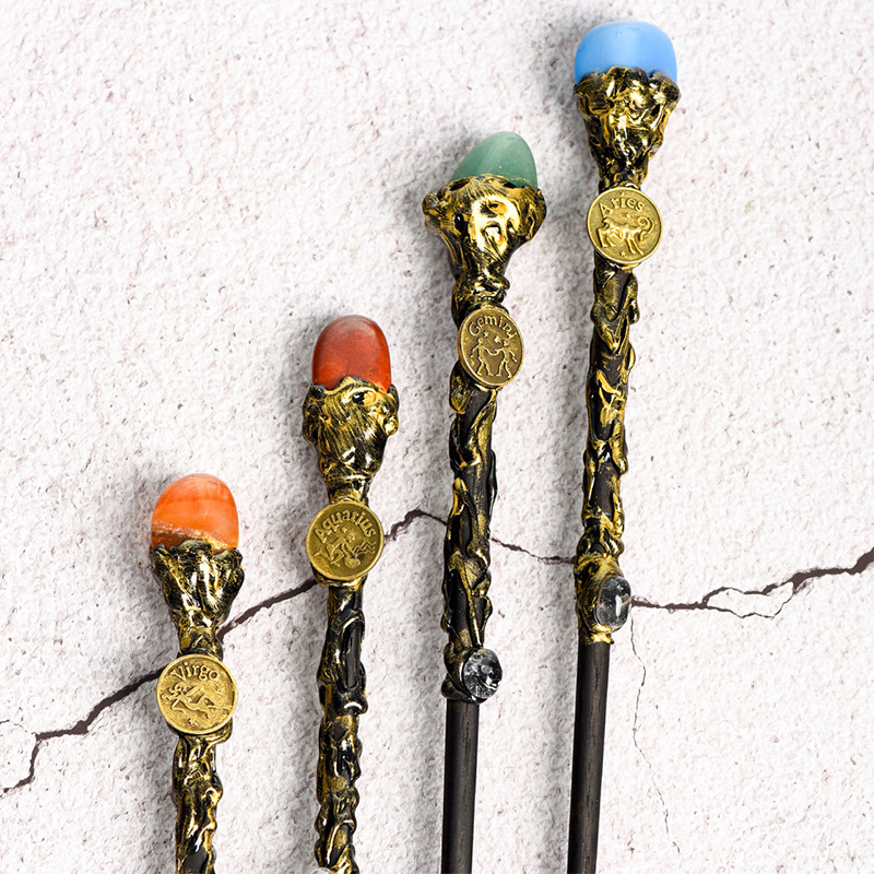 天然水晶十二星座魔法棒金属芯魔杖环球个性化魔法棒