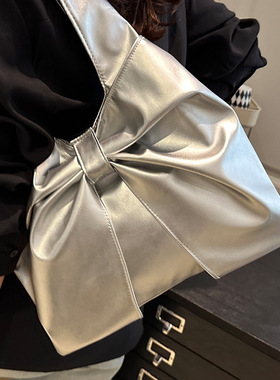 小众2025新款韩版腋下女包蝴蝶结设计感托特包时尚手提单肩包女潮